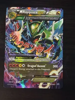 Pokemon TCG Roaring Skies Holo Ultra Rare M Rayquaza EX 61/108 Mega - Image 1