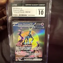 Pokemon TCG Iron Crown EX 206/162 Special Illustration - Temporal Forces CGC 10 - Image 1