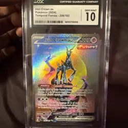 Pokemon TCG Iron Crown EX 206/162 Special Illustration - Temporal Forces CGC 10 - Image 2