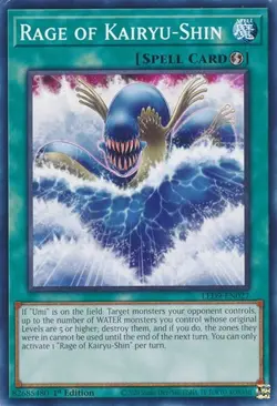 1x Rage of Kairyu-Shin - 1st Edition NM Eng YuGiOh - Duels from the Deep - Image 1