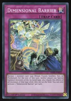 Dimensional Barrier - RA01-EN072 - Super Rare - 1st Edition Yugioh - Image 1