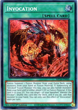 Invocation - MP24-EN060 - Prismatic Secret Rare 1st Edition Yugioh - Image 1
