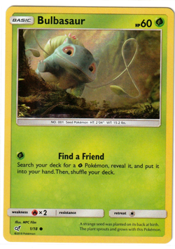 Bulbasaur 1/18 Detective Pikachu 2019 Holo Foil Pokemon TCG Card - NM - Image 1
