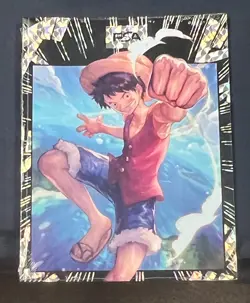 Monkey D Luffy One Piece BLACK ICE PSA Magazine 087/100 2024, plus 3 Promo Cards - Image 2