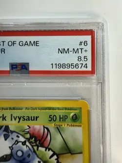 2003 Pokemon Dark Ivysaur Promo Best of Game Trading Card Game TCG PSA 8.5 - Image 3