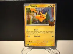 Pikachu 018 2024 Pokemon Trick or Trade Paldean Fates Cosmos Holo Card NM+ - Image 1