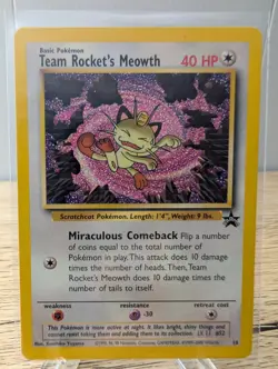 Team Rocket's Meowth #18 - Black Star Promo - WoTC Pokemon Card - Lightly Played - Image 1