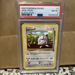 Pokemon TCG Jigglypuff Black Star Promo Card #7 PSA 8 - Image 1