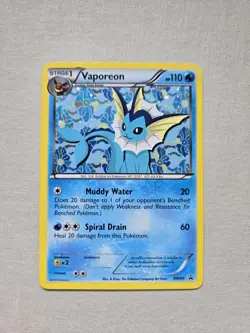 Pokemon Vaporeon TCG Black White Holo Promo Card BW89 2011 - Image 1