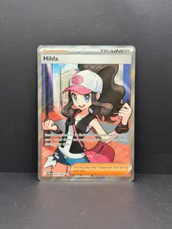 Hilda 164/086 Full Art Ultra Rare White Flare Holo Pokemon TCG Card - Image 1