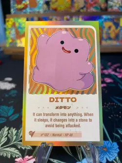 Ditto #132 - Gold Holo - Baby Chibi Reedition 2024 - Pokemon Card - Image 1