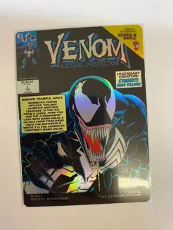 Foil Eddie Brock Venom Lethal Protect MTG Marvel's Spider-Man M 0233 in hand - Image 3