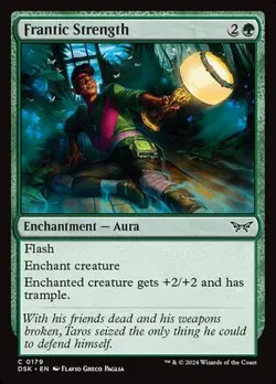 1x Frantic Strength - Foil NM Eng MTG - Duskmourn: House of Horror - Image 1