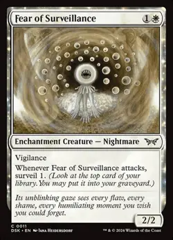 1x Fear of Surveillance - Foil NM Eng MTG - Duskmourn: House of Horror - Image 1