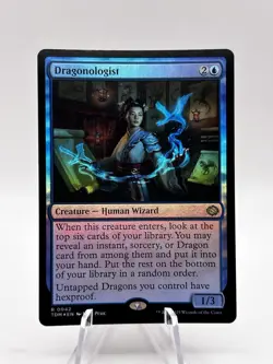 Dragonologist 0042 Foil Tarkir: Dragonstorm TDM MTG NM - Image 1