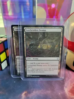 Leechridden Swamp Magic The Gathering Nissa Vs Ob Nixilis Regular Uncommon LP x2 - Image 1