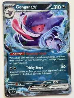 Pokemon TCG - Gengar ex 104/162 Holo SV05: Temporal Forces Double Rare English - Image 1