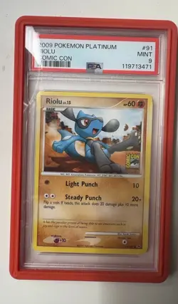 2009 Pokemon Platinum Riolu Comic Con International Exclusive Promo PSA 9 - Image 1