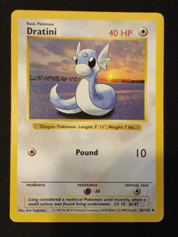 Pokemon TCG Dratini 26/102 Base Set Shadowless MP - Image 1