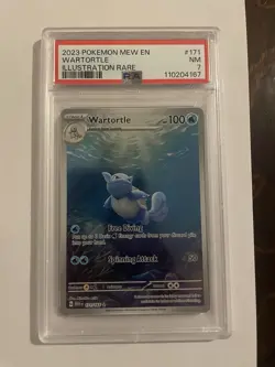2023 POKEMON MEW EN-151 ILLUSTRATION RARE #171 WARTORTLE PSA 7 Mint - Image 1