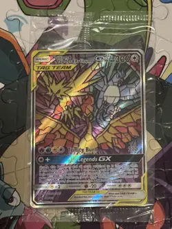 Moltres & Zapdos & Articuno Stained Glass HOLO SEALED GX (SM210 Pokemon) - Image 1