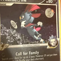 POTENTIAL PSA 8+ WEAVILE G 17/127 Holo Rare Platinum Base Set - Pokemon TCG 2009 - Image 2
