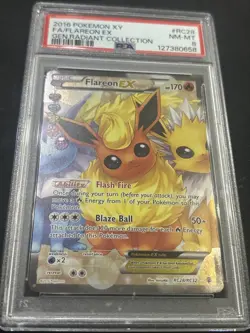 Pokemon PSA 8 Flareon EX RC28/RC32 XY Generations Radiant Collection NM - MT - Image 2