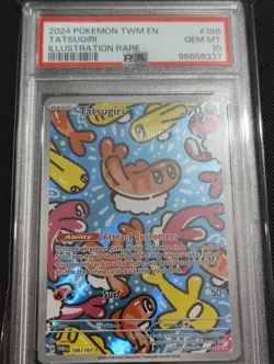 Pokemon TCG Tatsugiri 186/167 PSA 10 Sv06 Twilight Masquerade Illustration Rare - Image 1