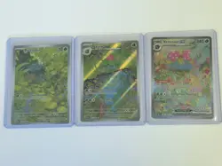Pokemon 151 Bulbasaur 198/165 & Ivysaur 167/165 & Venusaur 166/165 NM English - Image 1
