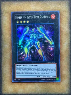 Yugioh Number 105: Battlin' Boxer Star Cestus LTGY-EN051 Super Rare LP - Image 1