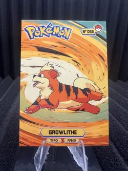 Growlithe #58 - Card Tops Pokedex Database 2024 - Pokemon Card NM - Image 1