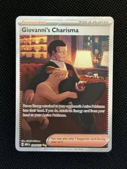 Pokemon TCG Giovanni's Charisma Holo Card 204/165 Near Mint Condition - Image 1