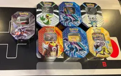 NO PACKS OR CARDS Lot Of 7 Empty Pokemon Trading Card Tins - Image 1