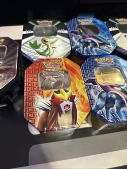 NO PACKS OR CARDS Lot Of 7 Empty Pokemon Trading Card Tins - Image 2
