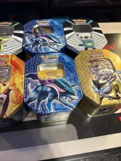 NO PACKS OR CARDS Lot Of 7 Empty Pokemon Trading Card Tins - Image 3