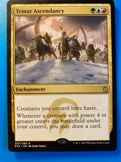 MTG 1x Temur Ascendancy # 207 Khans of Tarkir Magic the Gathering Card x1 NM - Image 1