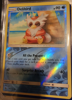 Reverse Holo Foil Delibird # 26/145 Guardians Rising Set Pokemon Cards NM/MINT - Image 1