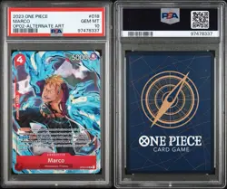 MARCO OP02-018 PSA 10 PARAMOUNT WAR ALT ART 2023 ONE PIECE GRADED CARD GAME - Image 1