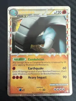 Pokemon TCG Donphan 107/123 Holo Rare HeartGold SoulSilver HP - Image 1
