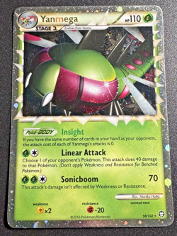Yanmega Prime 98/102 HGSS Triumphant Pokemon Card Holo Foil Rare Swirl LP - Image 1