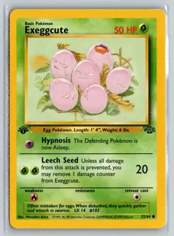 Pokemon TCG - Exeggcute Jungle 52/64 - 1st Edition - LP - Image 1