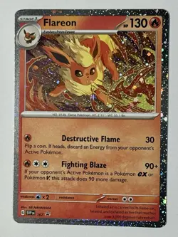 Pokemon TCG - Flareon - SVP 167 - 2025 S&V: Black Star Promo - Cosmo Holo - Image 3