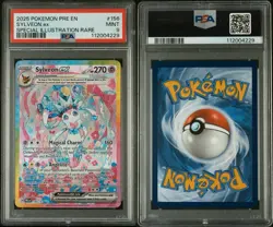 PSA9 2025 POKEMON EN-PRISMATIC EVOLUTIONS | SPECIAL ILLUSTRATION SYLVEON EX 156 - Image 3
