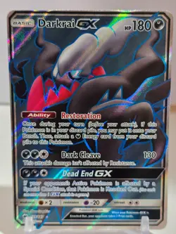 POKEMON Darkrai GX Full Art Ultra Rare 139/147 Sun Moon Burning Shadows - Image 1