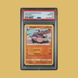 🔥 PSA 10 Gem Mint - Rhydon #090 - 2022 Pokemon Lost Origin - Image 1