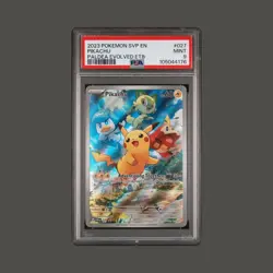 2023 POKEMON SVP EN PIKACHU PALDEA EVOLVED ETB BLACK STAR PROMO PSA 9 MINT #027 - Image 1
