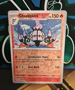 Pokemon Obsidian Flames Reverse Holo 038/197 Chandelure NM - Image 1