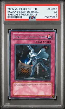 2005 YU-GI-OH! TLM-THE LOST MILLENNIUM KOZAKY'S SELF-DESTRUCT BUTTON PSA 5 - Image 1