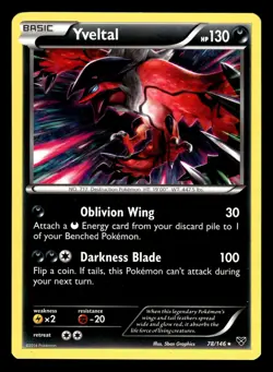 Yveltal 78/146 Non-Holo Rare XY Base Set Pokemon Card - Image 1