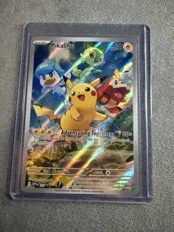 Pokemon Scarlet & Violet Pikachu SVP027 Holo Promo Card 2023 NM Condition - Image 1